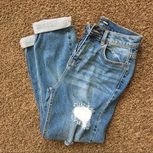 High waisted jeans